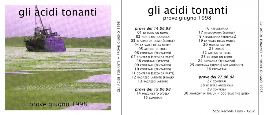 a232 gli acidi tonanti: prove giugno 1998 1998 a232 gli acidi tonanti: prove giugno 1998 1998